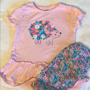 Carter’s Hedgehog floral outfit